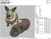 Rabbits 002 Embroidery