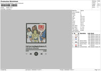 Player Song 02 Embroidery File 6 sizes