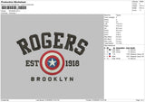 Rogers Embroidery File 6 sizes