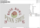 Rose Bowl V2 Embroidery File 6 sizes