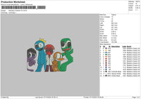Rainbow Friends Embroidery File 6 sizes