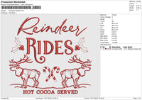 reindeers rides Embroidery