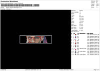 Reyna V Rectangle Embroidery File 6 sizes
