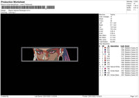 Reyna V Rectangle Embroidery File 6 sizes