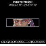 Reyna V Rectangle Embroidery File 6 sizes