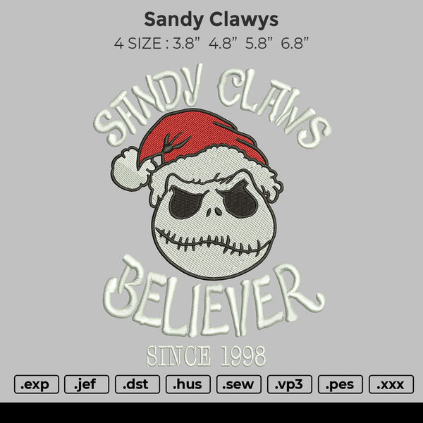 Sandy Claws Embroidery