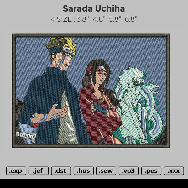 Sarada Uchiha Embroidery