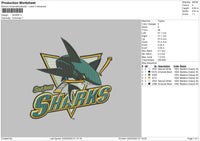 Shark Embroidery File 6 sizes