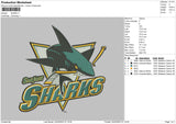 Shark Embroidery File 6 sizes