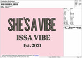 She's a Vibe Embroidery