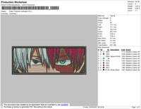 Shoto Todoroki Eyes Rectangle Embroidery