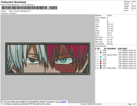 Shoto Todoroki Eyes Rectangle Embroidery