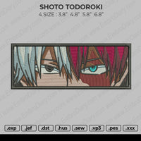 Shoto Todoroki Eyes Rectangle Embroidery