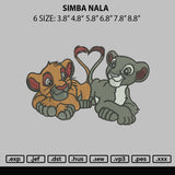 Simba Nala Embroidery File 6 sizes