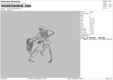 skeleton dance Embroidery