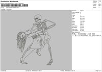 skeleton dance Embroidery