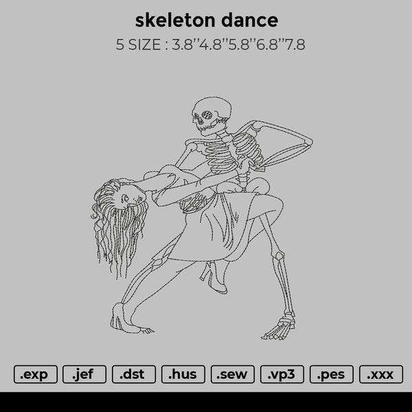 skeleton dance Embroidery