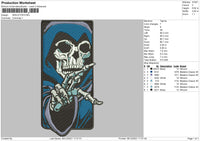 Skeletor Embroidery