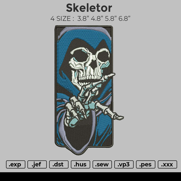 Skeletor Embroidery