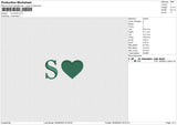 S LOVE Embroidery File 6 size