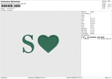 S LOVE Embroidery File 6 size