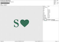 S LOVE Embroidery File 6 size
