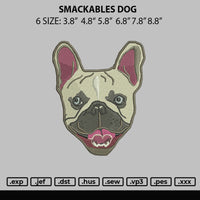 Smackables Dog Embroidery File 6 sizes