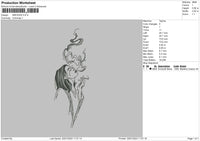 Smoking Line Embroidery File 6 sizes