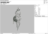 Smoking Line Embroidery File 6 sizes