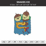Snakes Ice Embroidery
