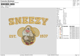 Sneezy Embroidery File 6 sizes