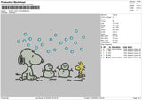 snoopy with snowman