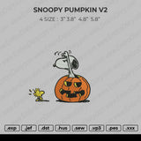 Snoopy Pumpkin V2 Embroidery