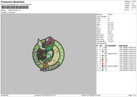 Space B Embroidery file 6 sizes