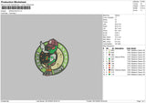Space B Embroidery file 6 sizes