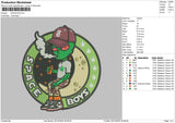 Space B Embroidery file 6 sizes