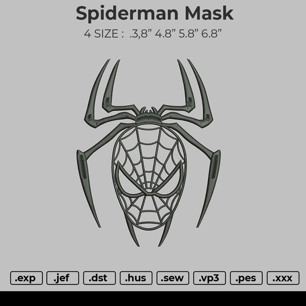 Spiderman Mask Embroidery