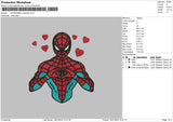 Spiderman Valentine Embroidery