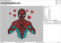 Spiderman Valentine Embroidery