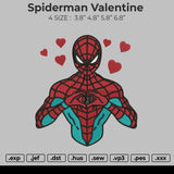 Spiderman Valentine Embroidery