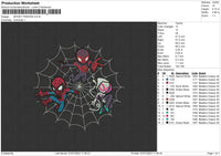 Spidey Friends Embroidery File 6 sizes