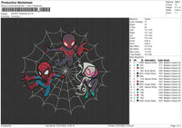 Spidey Friends Embroidery File 6 sizes