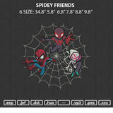 Spidey Friends Embroidery File 6 sizes