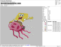 Spongebob Jellyfish Embroidery