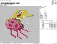 Spongebob Jellyfish Embroidery