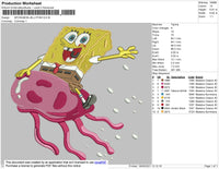 Spongebob Jellyfish Embroidery