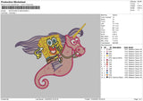 Spongebob Seahorse Embroidery