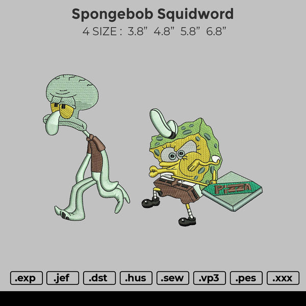 Spongebob Squidword Embroidery