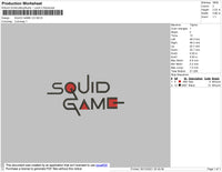Squid Games Embroidery
