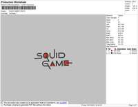 Squid Games Embroidery